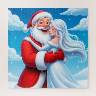 Puzzle Escena divertida de Santa y la Reina de la Nieve p