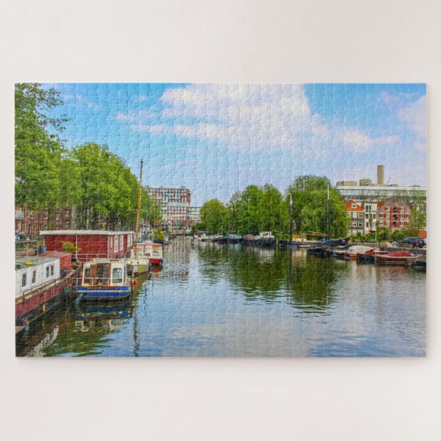 Puzzle Escena en Ámsterdam, Países Bajos (Horizontal)
