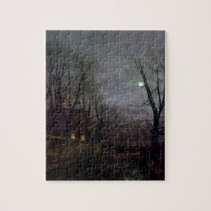 Puzzle Escena iluminada por la luna de la calle, 1882