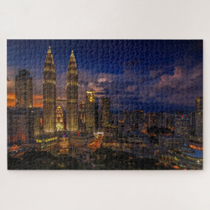 Puzzle Escena nocturna de Kuala-Lumpur