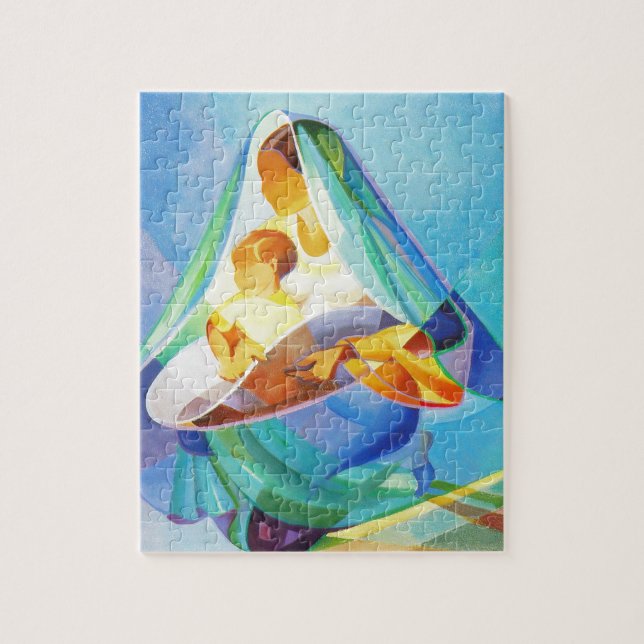 Puzzle Escena oriental de la natividad, Maria, Jesús (Vertical)