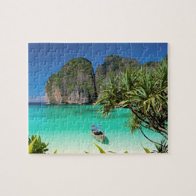 Puzzle Escena Rompecabezas-Tropical de la playa del juego (Horizontal)