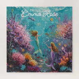 Puzzle Escena submarina de sirena encantada