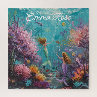 Puzzle Escena submarina de sirena encantada