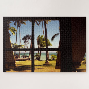 Puzzle Escena tropical de la playa de Fiji 20x30 1014pc j