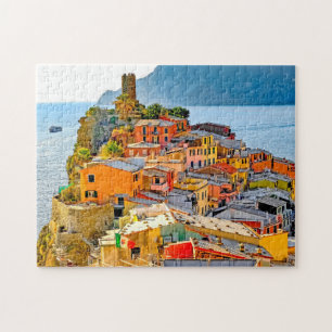 Puzzle Escenario de Italia terre liguria verano