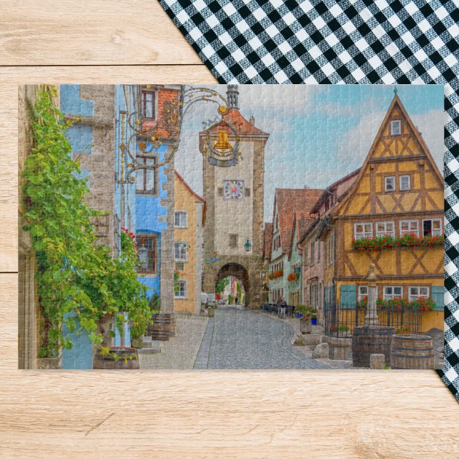 Puzzle Escenario de pueblo medieval de Rothenburg der Tau (Subido por el creador)