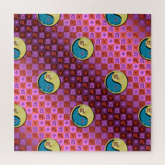 Puzzle Escorpio & Gallo de Metal (Vertical)