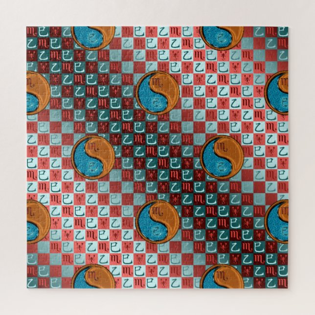 Puzzle Escorpio & Serpiente de Madera (Vertical)