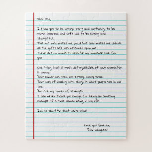Puzzle Escribir carta al papá para el Día del Padre