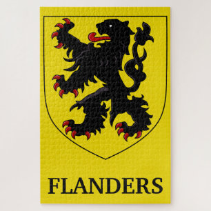 Puzzle Escudo de Armas de Flandes León Heráldico