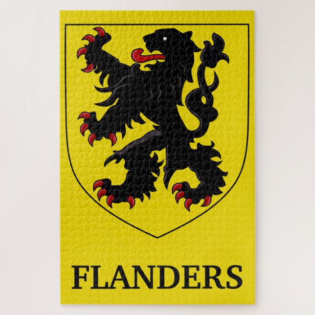 Puzzle Escudo de Armas de Flandes León Heráldico (Vertical)