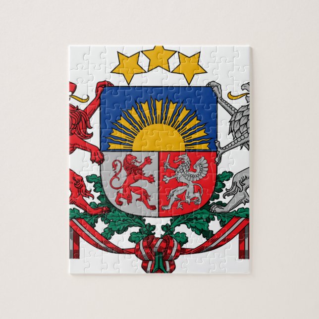 Puzzle Escudo de armas de los ģerbonis de Letonia - de (Vertical)