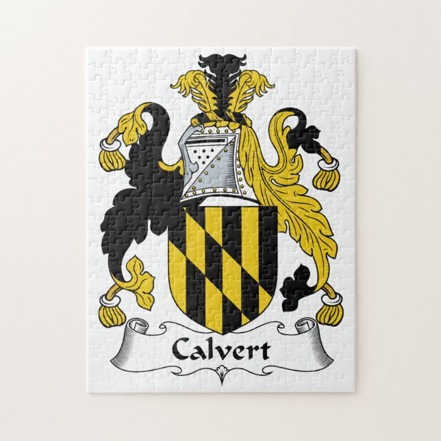 Puzzle Escudo de la familia de Calvert (Vertical)