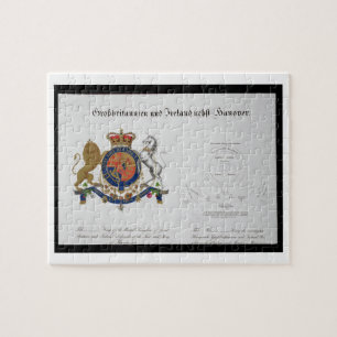 Puzzle Escudo del rey del Reino Unido de gran B