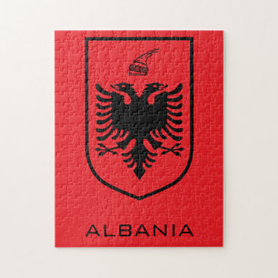 Puzzle Escudo Nacional de Albania Patrimonio Tinta