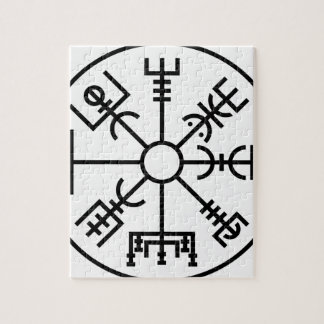 Puzzle escudo Odin de los nórdises del símbolo de Viking