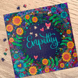 Puzzle Escuela personalizada de profesores de empatía<br><div class="desc">Pieza especial de solicitud con los nombres de los estudiantes y profesores añadidos a su palabra de enfoque del año. Un enigma de Empatía floral y caprichoso, perfecto para el aula. Creo piezas personalizadas y personalizados para mis suscriptores de Inespirivity en Facebook e Instagram (donde creo arte inspirador diario). No...</div>