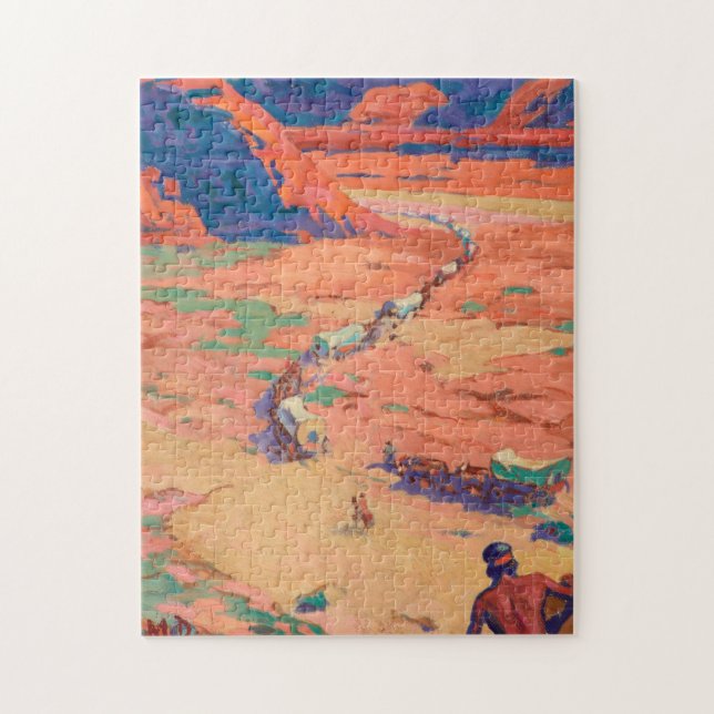 Puzzle Esculpiendo a los intrusos por Maynard Dixon (Vertical)