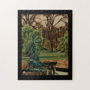 Puzzle Escultura de Diana Artemisa en jardines