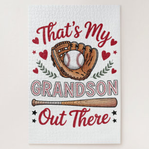 Puzzle Ese es mi nieto ahí fuera Abuela de béisbol 