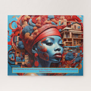 Puzzle Esencia Etérea: Retrato de Sueños Africanos Motiva