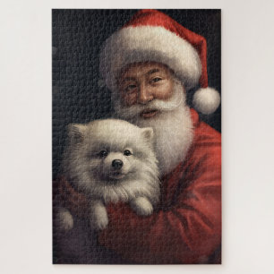Puzzle Eskimo Americano con Santa Claus Festivo de Navida