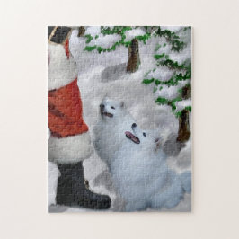Puzzle Eskimo Dog Estadounidense Con Navidades Santa