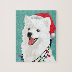 Puzzle Eskimo Samoyed Navidades de perros copiosos