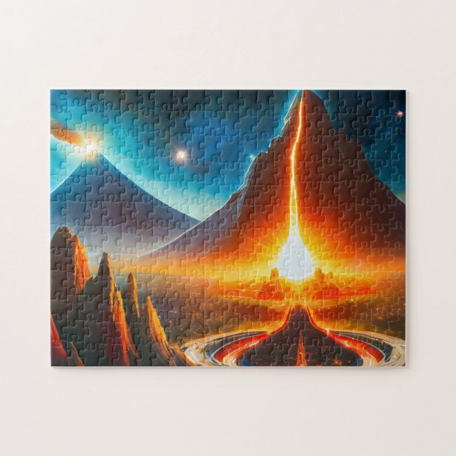 Puzzle Espacio Arte 1 Fácil arte cerebral Foto rompecabez (Horizontal)