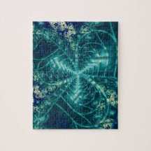 Espacio | Arte fractal azul y blanco