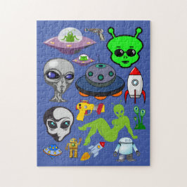 Puzzle Espacio personalizado Aliens Graves Hoja de colecc