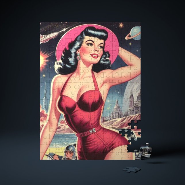 Puzzle Espacio Sci-fi Pin-up (Subido por el creador)