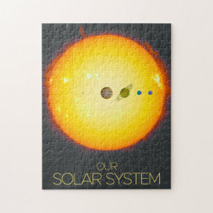 Puzzle Espacio ultraterrestre, sistema solar, sol y plane