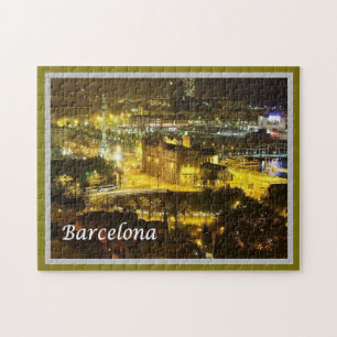 Puzzle España - Barcelona de noche -