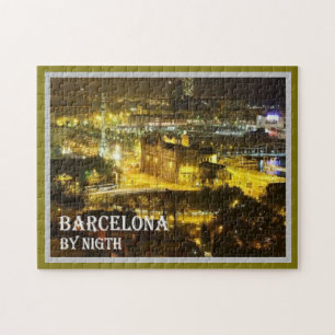 Puzzle España - Barcelona de noche -