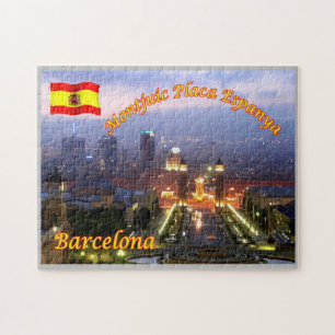 Puzzle España - Barcelona - Montjuic Placa España -