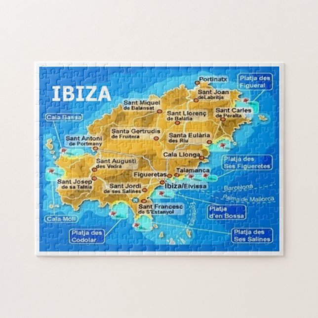 Puzzle España - Islas Baleares - Ibiza - Eivissa - (Horizontal)