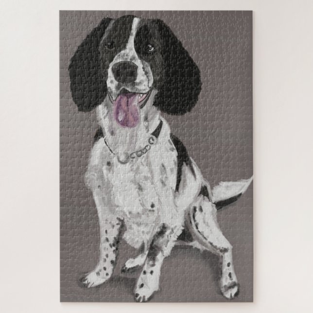 Puzzle Español de Black and White Springer (Vertical)
