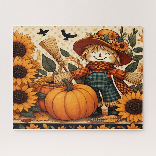 Puzzle Espantapájaros de Otoño (Horizontal)