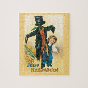 Puzzle Espantapájaros Vintage Jolly Halloween de Ellen Cl