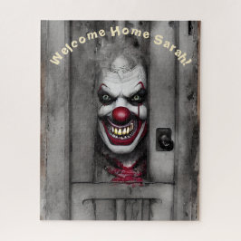 Puzzle Espantoso retrato de payaso con aterrador texto Pe