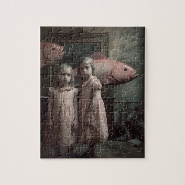 Puzzle Espantosos gemelos de peces rosados (Vertical)
