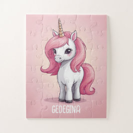 Puzzle Esparcen niños con fantasías unicornias personaliz