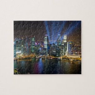Puzzle Espectáculo de luces en el centro de Singapur