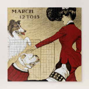 Puzzle Espectáculo de perro de época Ilustracion Art Anti