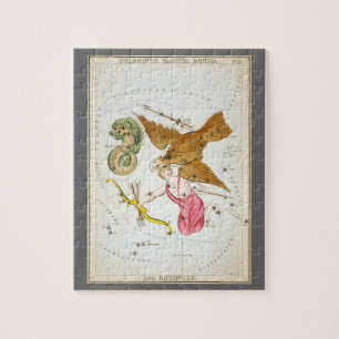 Puzzle Espejo de Urania, Mapa Celeste Antiguo de Astronom