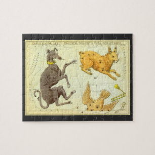 Puzzle Espejo de Urania, Mapa Celeste Antiguo de Astronom