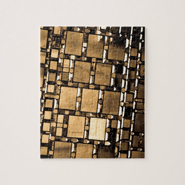 Puzzle Espejos de sepia geométricos (Vertical)