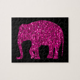 Puzzle Espeluznables espesas rosas elefantes